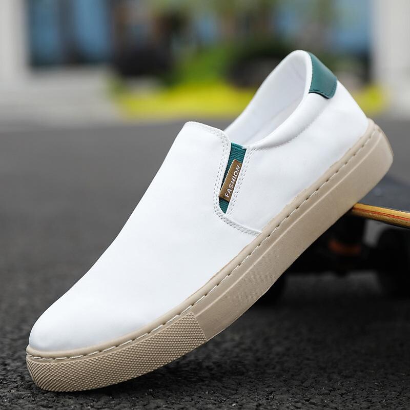 spring and summer new extra large size men's shoes ice silk canvas shoes men's lazy slip-on casual board shoes men's cloth shoes