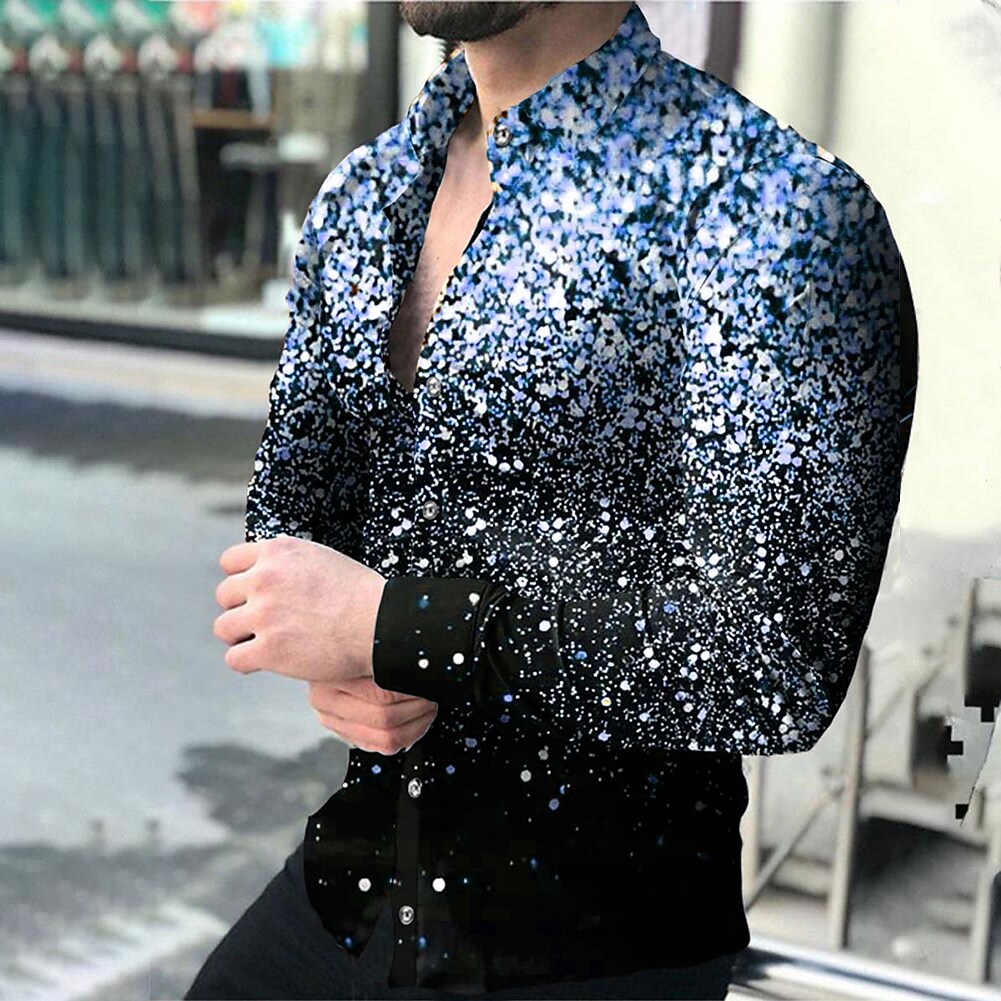 Men's Lapel Casual Long Sleeve Outdoor Button-Down Breathable Shirt