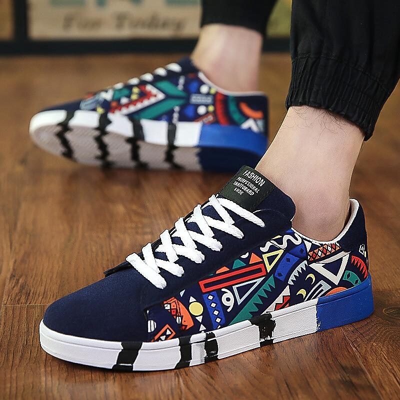 2019 spring new men's casual shoes tide shoes canvas shoes korean version of the sports tide male student skate shoes 7631