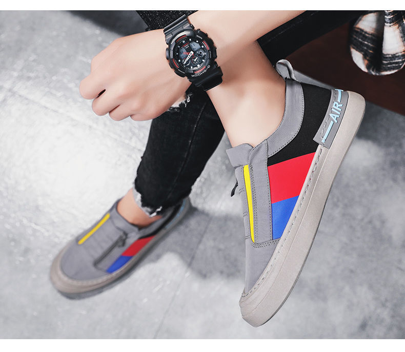 men's shoes summer breathable slip-on lazy canvas tide shoes casual shoes all-match men's work old beijing cloth shoes