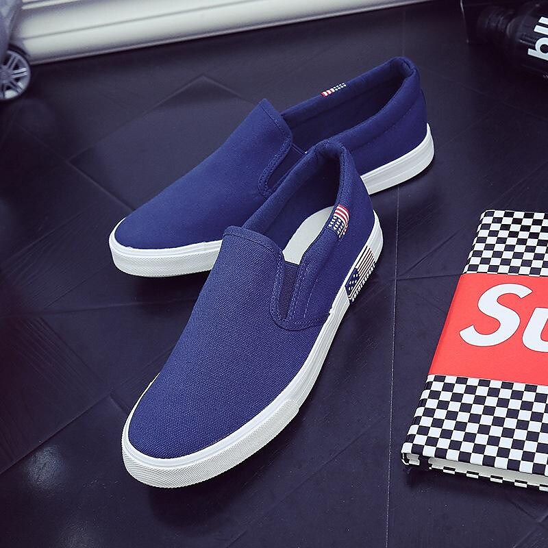 manufacturers wholesale couple models spring plus size men's canvas shoes over-the-foot men's shoes korean version of casual students small white shoes trend