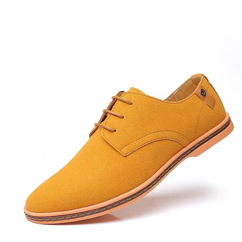 autumn new men's casual shoes british men's shoes single shoes suede leather tendon sole large size foreign trade business leather shoes