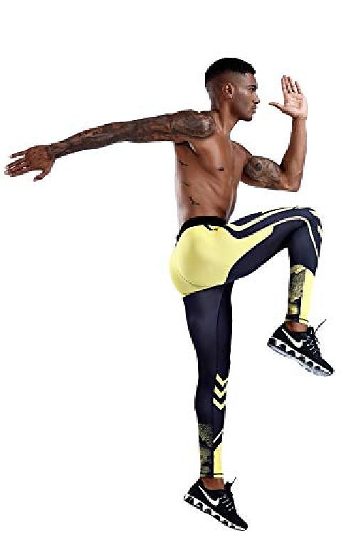 Men's Running Tight Athletic Spandex Breathable Quick Dry Sport Pant