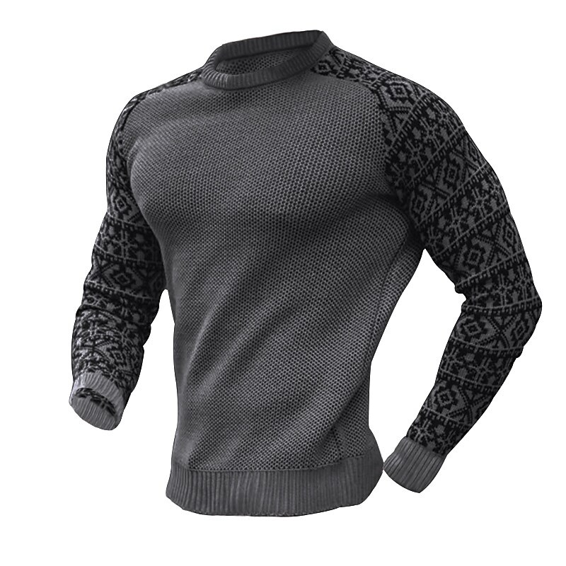 Men's Crew Neck Street Daily Patchwork Long Sleeve Tops 