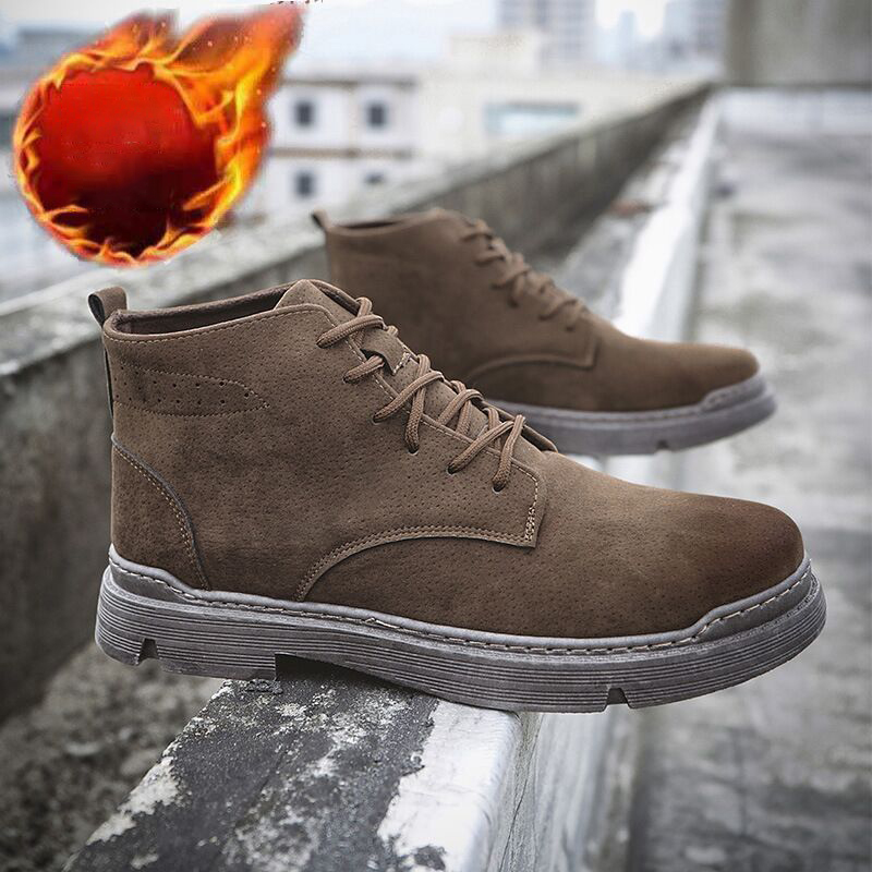 new men's shoes autumn tooling boots korean high-top martin boots fashion breathable all-match men's trendy boots