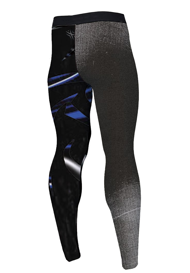 Men's Black Running Tights Micro-elastic Breathable Quick Dry Pant