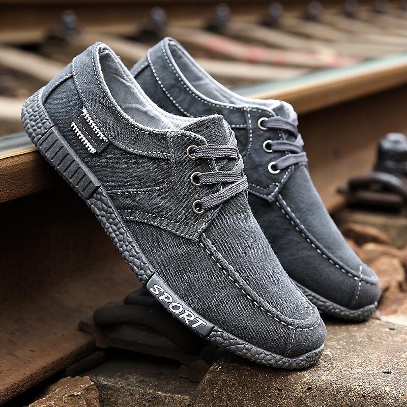 spring new canvas shoes old beijing cloth shoes breathable work shoes men's sports casual shoes men's korean version of the tide shoes