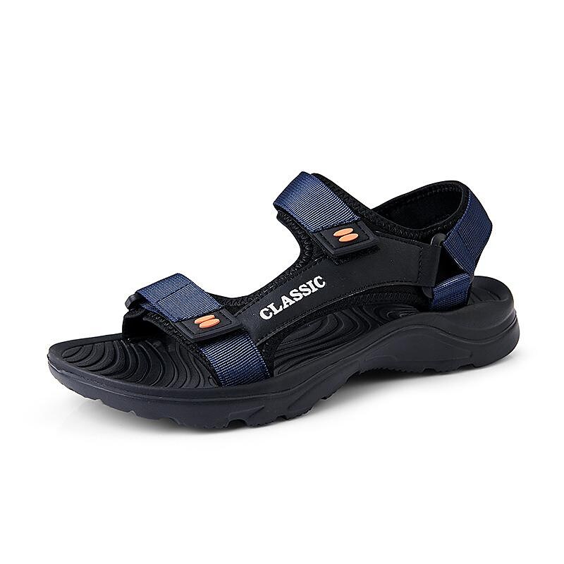 cross-border 2022 summer new men's large size beach shoes soft sole personality sandals and slippers breathable leather sandals wholesale