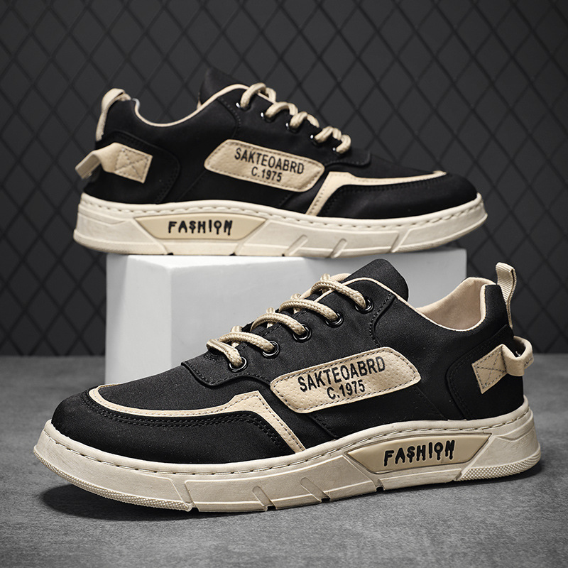 2022 spring new breathable men's shoes korean version trend men's sneakers umbrella canvas shoes all-match sports casual shoes