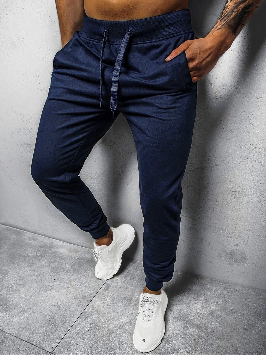 Men's Solid Color Drawstring Breathable Quick Dry Joggers Sweatpant