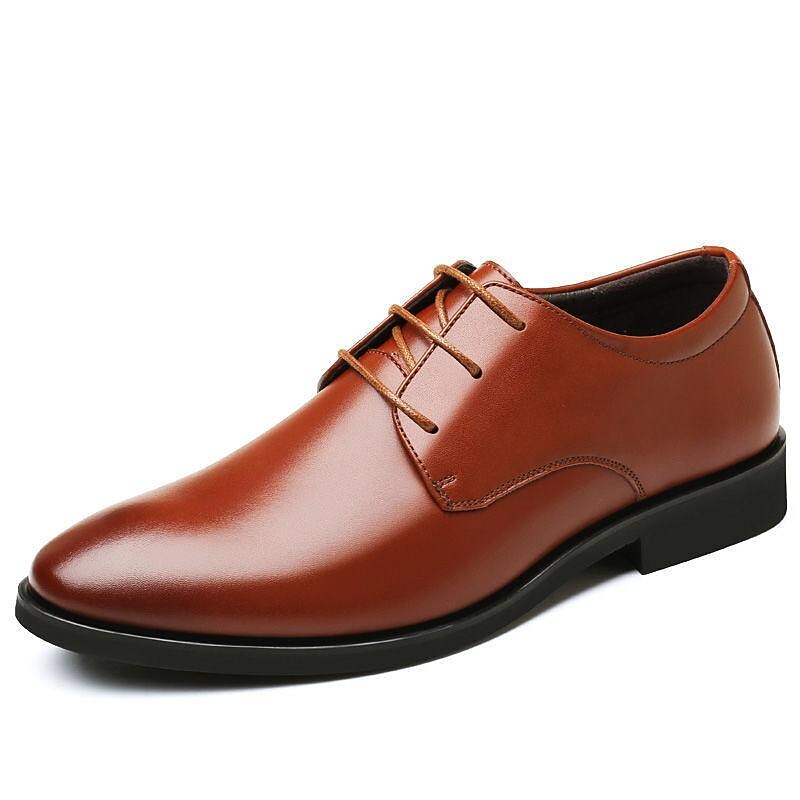 new leather men's business formal leather shoes men's factory direct sales casual all-match warm inner heightened pointed wedding shoes