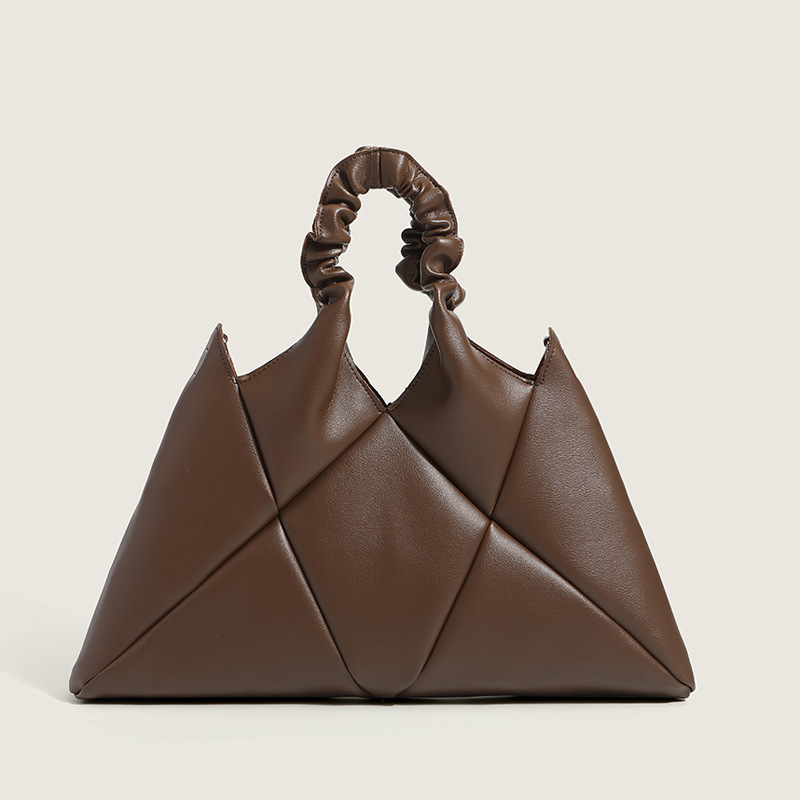Rhombus triangle fold design handbag
