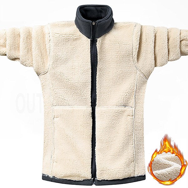 autumn and winter new couples wear polar fleece jacket loose fleece sweater outdoor thickened fleece fleece men's jacket