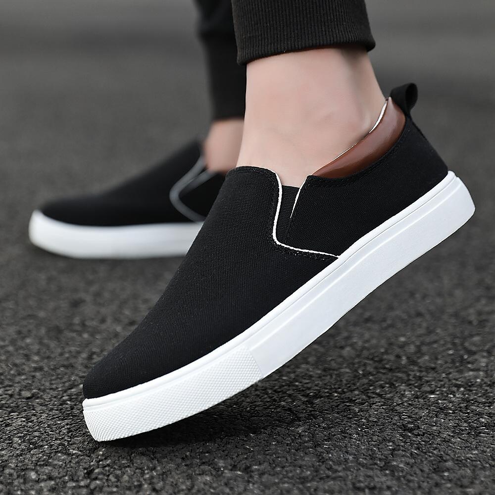 2022 new foreign trade cross-border large size men's shoes korean canvas shoes men's pedal old beijing cloth shoes overfoot shoes