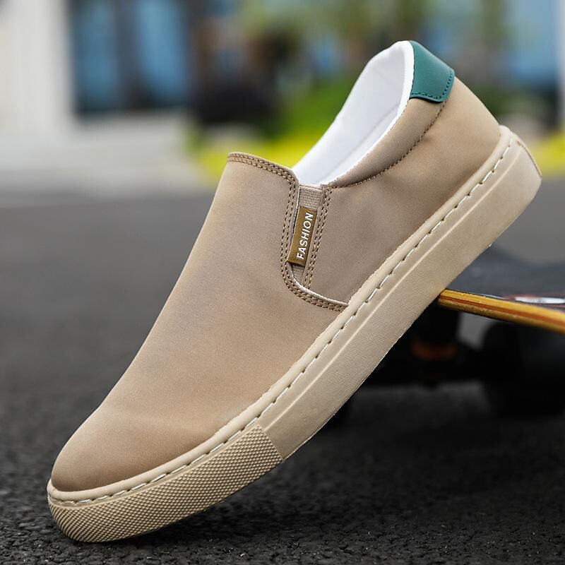 spring and summer new extra large size men's shoes ice silk canvas shoes men's lazy slip-on casual board shoes men's cloth shoes