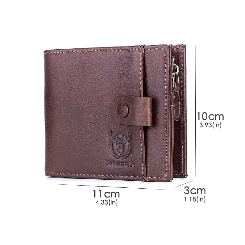 men's leather bi-fold wallet head layer leather wallet leisure driving certificate multi-function card slot wallet