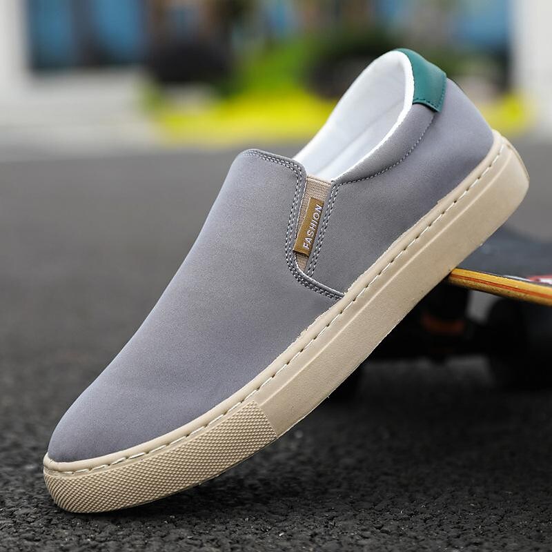 spring and summer new extra large size men's shoes ice silk canvas shoes men's lazy slip-on casual board shoes men's cloth shoes