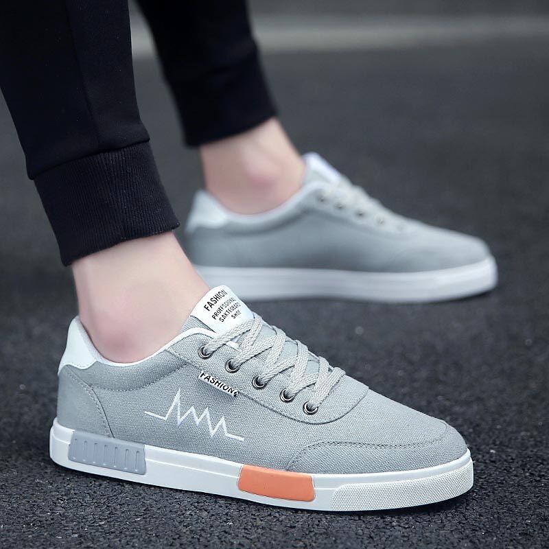 spring new korean version of the trend men's shoes all-match sports and leisure canvas shoes men's cloth shoes student skate shoes tide shoes