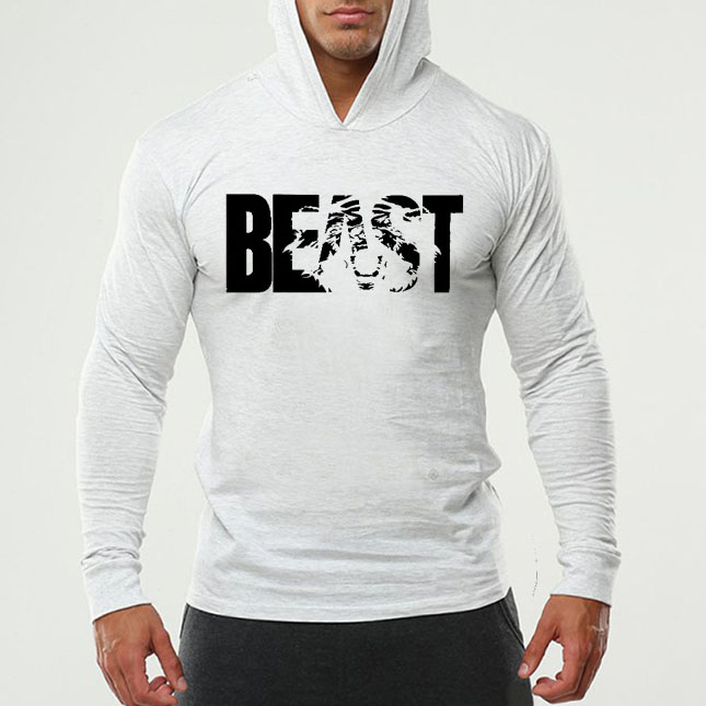 Men's Long Sleeve Hoodie Athletic Breathable Moisture Wicking Running 