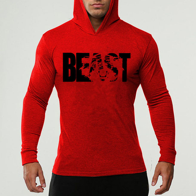 Men's Long Sleeve Hoodie Athletic Breathable Moisture Wicking Running 