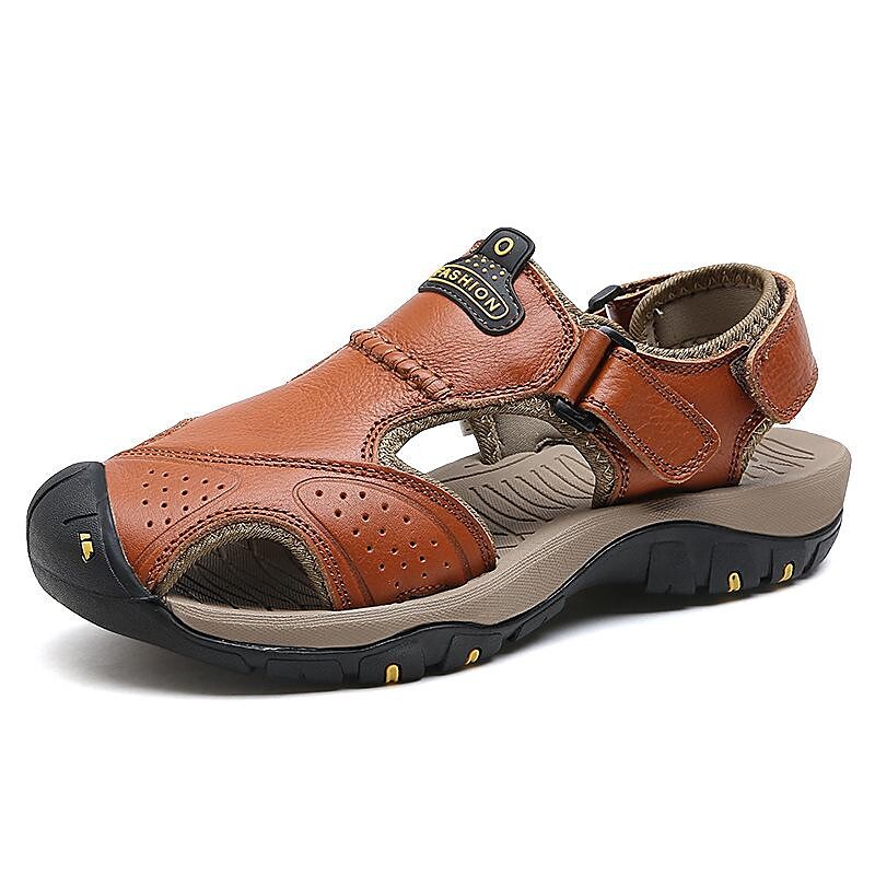 cross-border 2022 summer new breathable baotou beach shoes trend men's sandals men's shoes large size wholesale