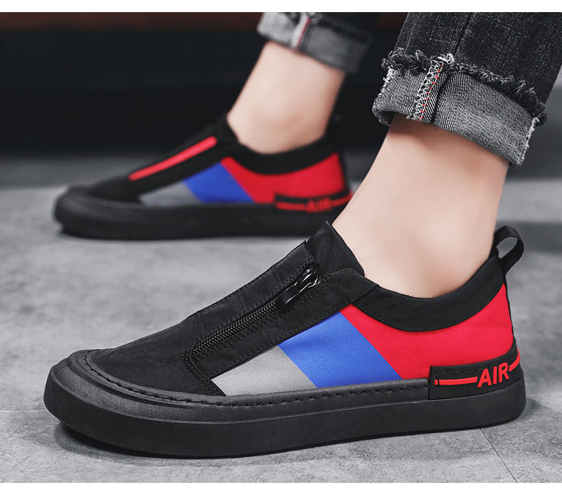 men's shoes summer breathable slip-on lazy canvas tide shoes casual shoes all-match men's work old beijing cloth shoes