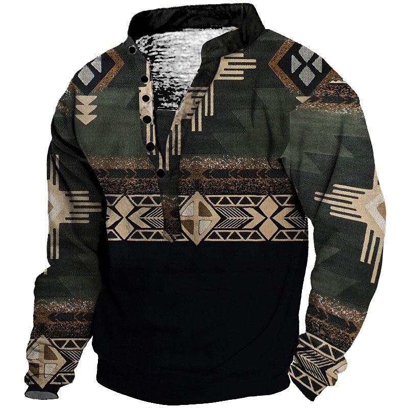 Men's Unisex Sweatshirt Pullover Bohemian Style Graphic Prints Print Casual Daily Sports 3D Print Designer Casual Hoodies Sweatshirts  Black