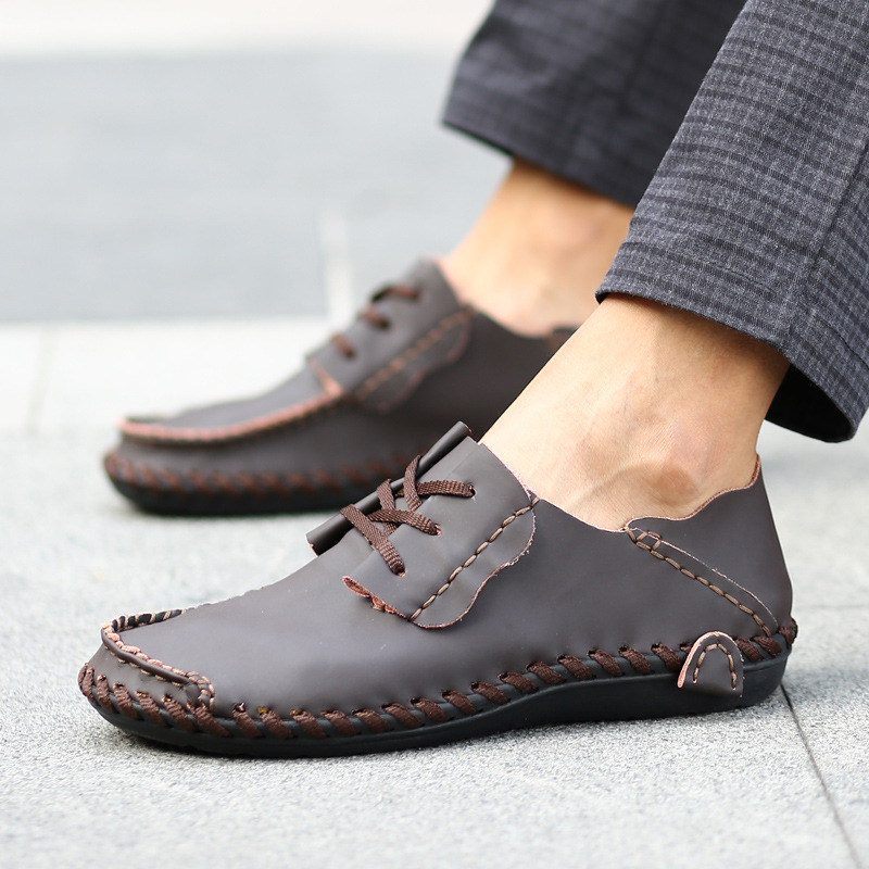cross-border large size leather shoes casual fashion single shoes men's shoes men's leather men's 46 yards 50 yards