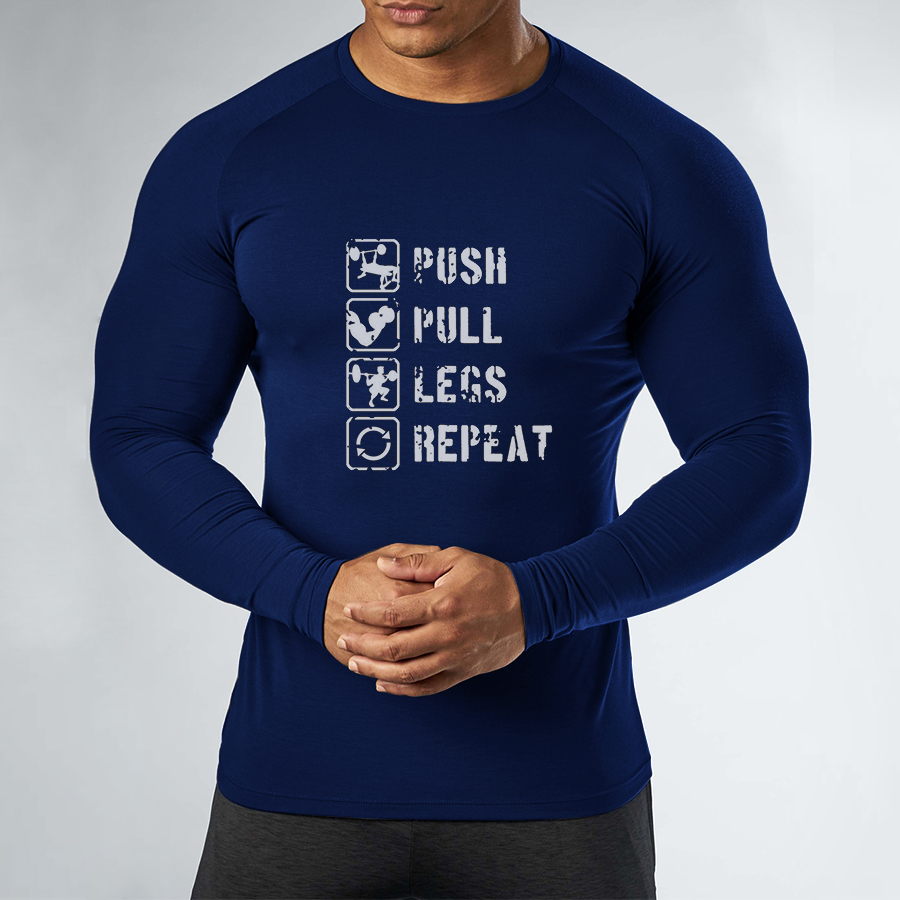 Men's Compression Shirt Running Shirt Long Sleeve Base Layer Athletic