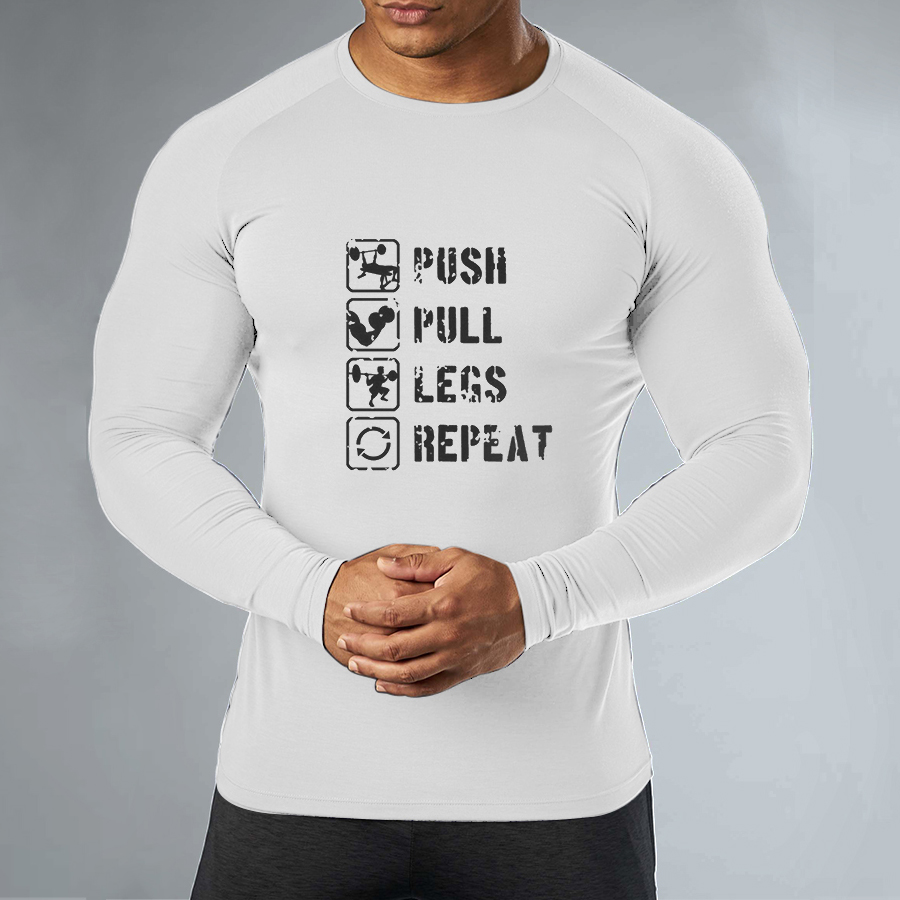 Men's Compression Shirt Running Shirt Long Sleeve Base Layer Athletic