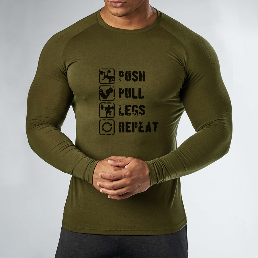 Men's Compression Shirt Running Shirt Long Sleeve Base Layer Athletic