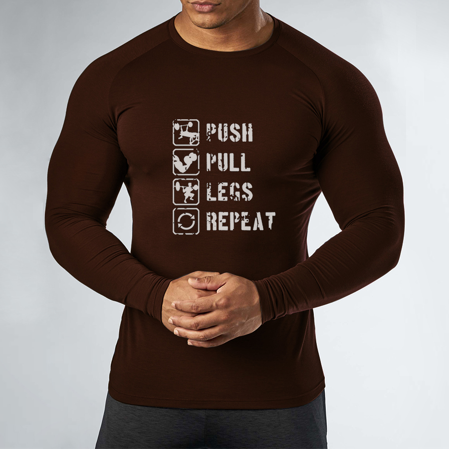 Men's Compression Shirt Running Shirt Long Sleeve Base Layer Athletic
