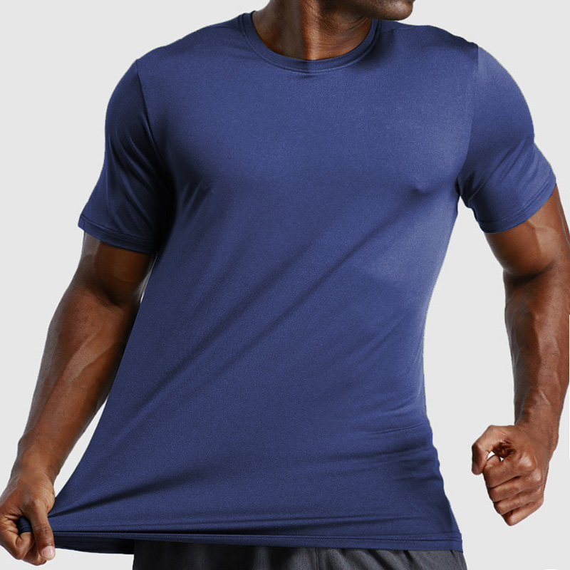 Men's Moisture Wicking Shirts T shirt Tee Plain Crewneck Outdoor Sport Short Sleeves Top