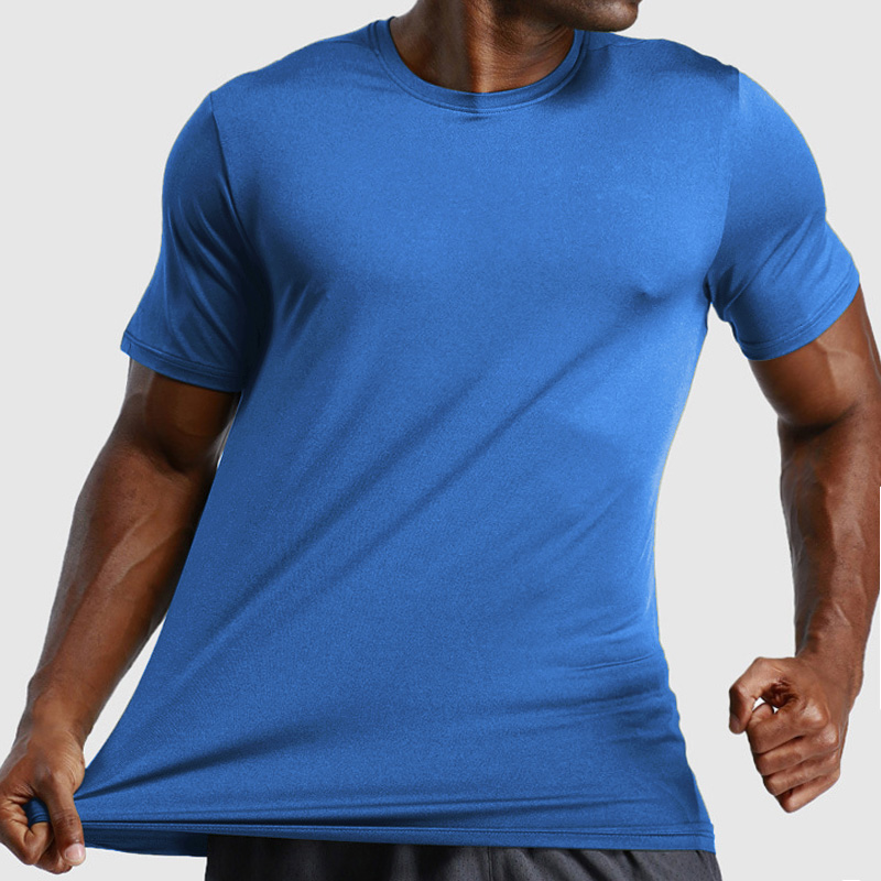 Men's Moisture Wicking Shirts T shirt Tee Plain Crewneck Outdoor Sport Short Sleeves Top
