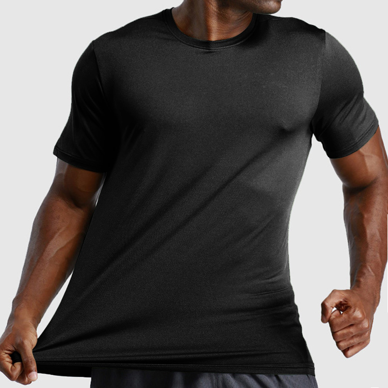 Men's Moisture Wicking Shirts T shirt Tee Plain Crewneck Outdoor Sport Short Sleeves Top