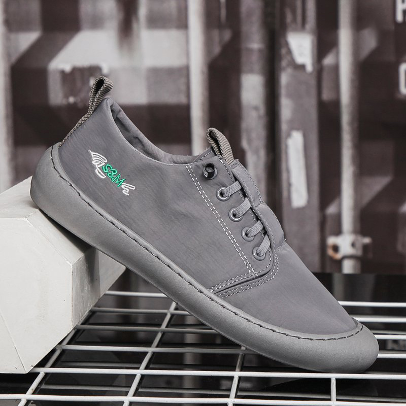 ice silk slip on breathable lazy men's shoes