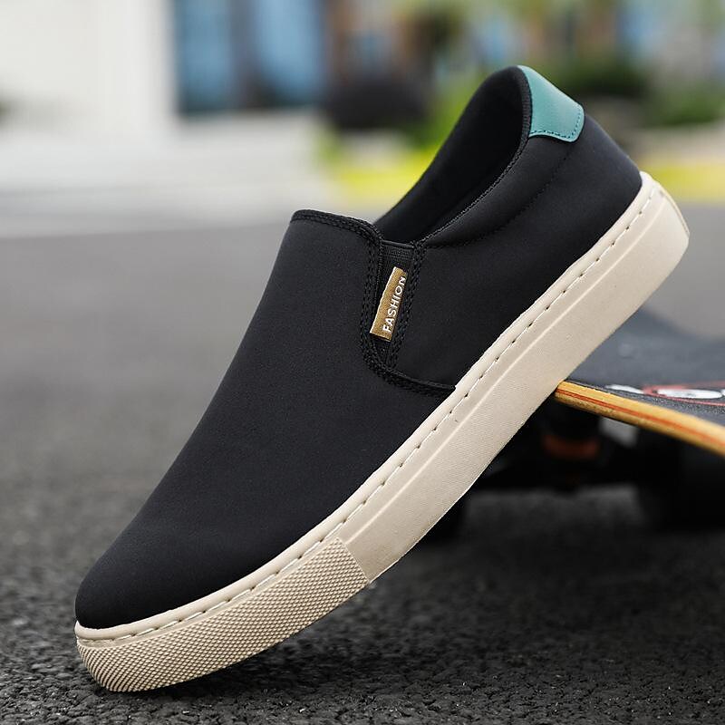 spring and summer new extra large size men's shoes ice silk canvas shoes men's lazy slip-on casual board shoes men's cloth shoes