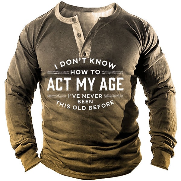 Men's Letter Turndown Vacation Work Tops 