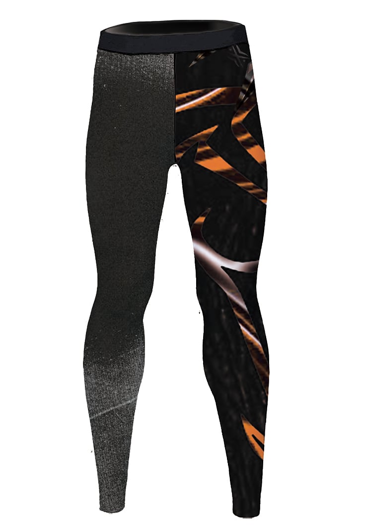 Men's Black Running Tights Micro-elastic Breathable Quick Dry Pant