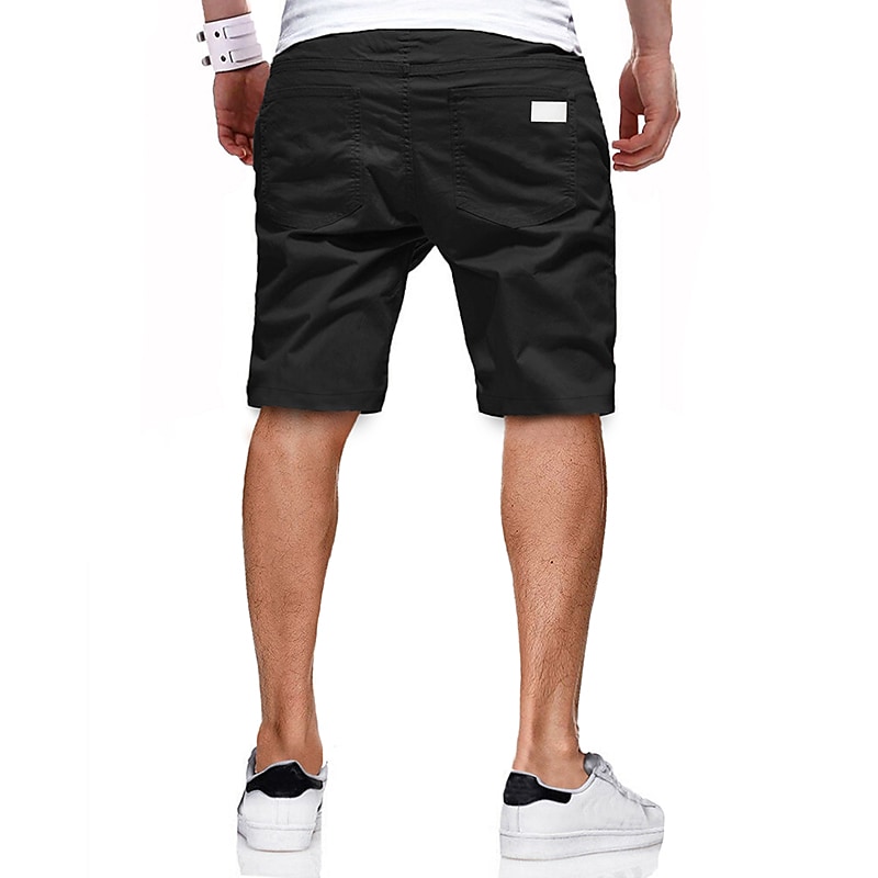 Men's Stylish Sports Shorts Pants Casual Daily Solid Color Mid Waist ArmyGreen Black Khaki Light Grey Dark Gray S M L XL XXL
