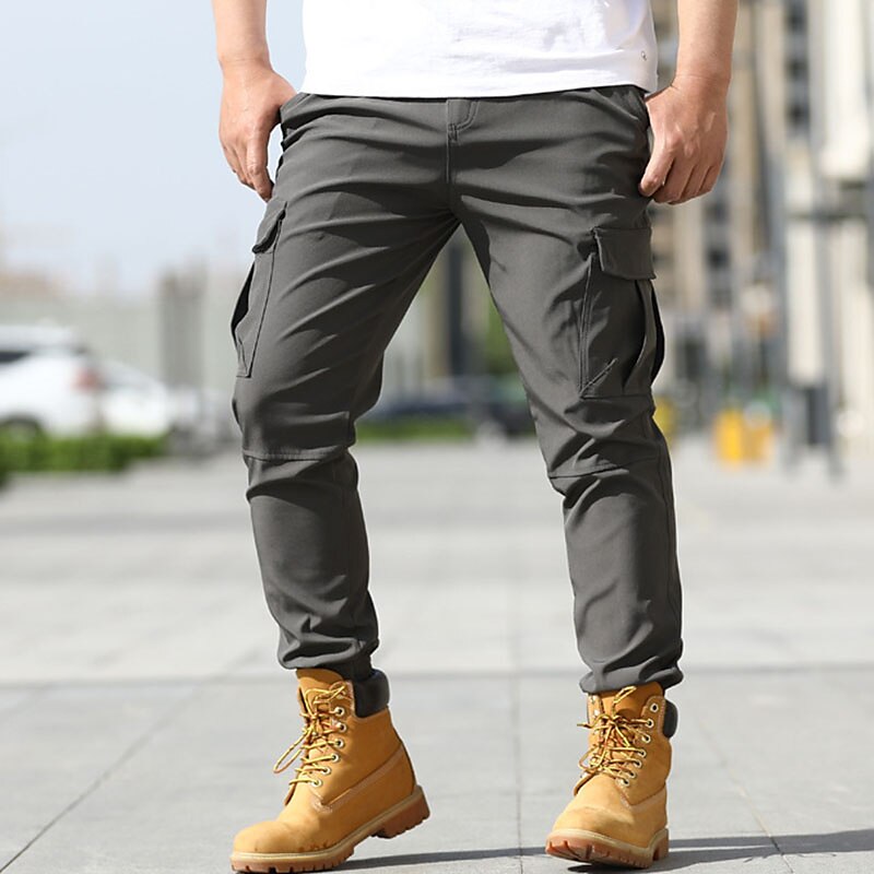 Men's Cargo Trousers Joggers Pocket Plain Comfort Breathable Outdoor Daily Going out Fashion Casual Pants 
