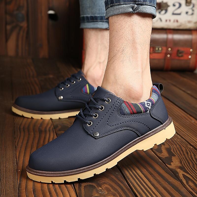 2020 autumn new men's business casual leather shoes waterproof non-slip shoes low-top shoes men's shoes a drop shipping