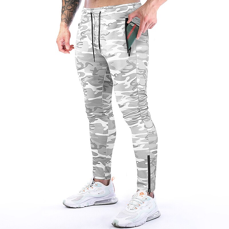 Men's Sweatpants Trousers Camo Pants Zip Leg Camouflage Comfort Breathable Outdoor Daily Going out Fashion Casual Joggers 