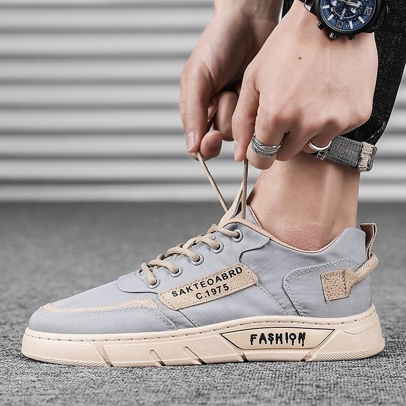 summer new breathable men's shoes korean version of the trendy men's low-top sneakers umbrella canvas shoes all-match sports shoes