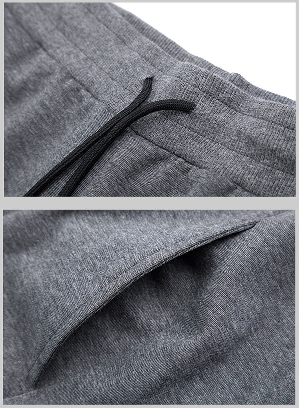 Men's Pocket Drawstring Solid Color Full Length Micro-elastic Pant