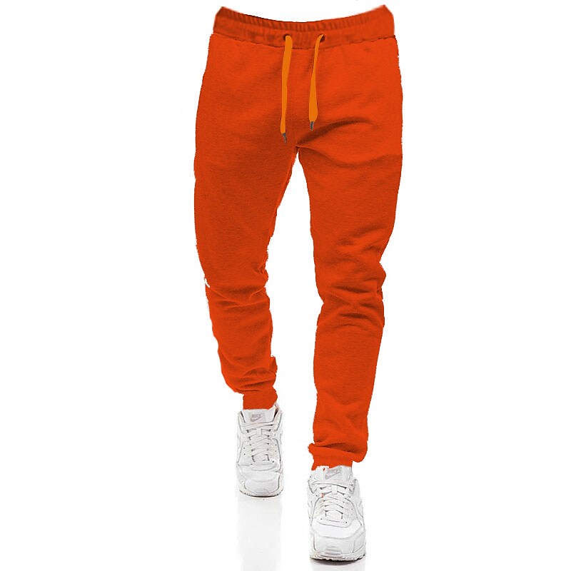 Men's Casual Solid Color Loose Fitness Elastic Waist Sweatpants