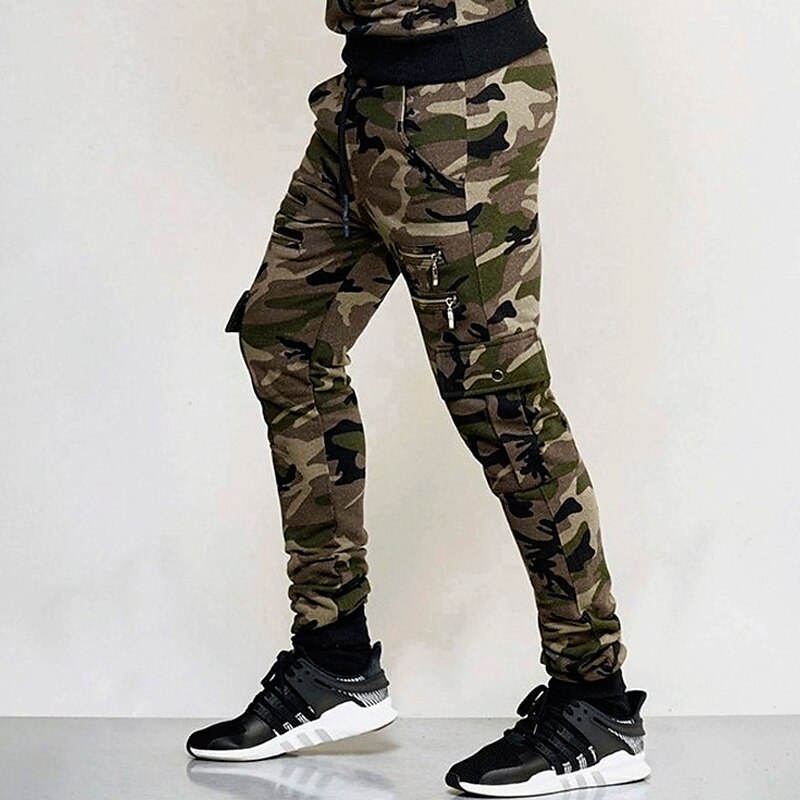 Men's Sweatpants Trousers Pocket Plain Camouflage Comfort Breathable Outdoor Daily Going out Fashion Casual Joggers 