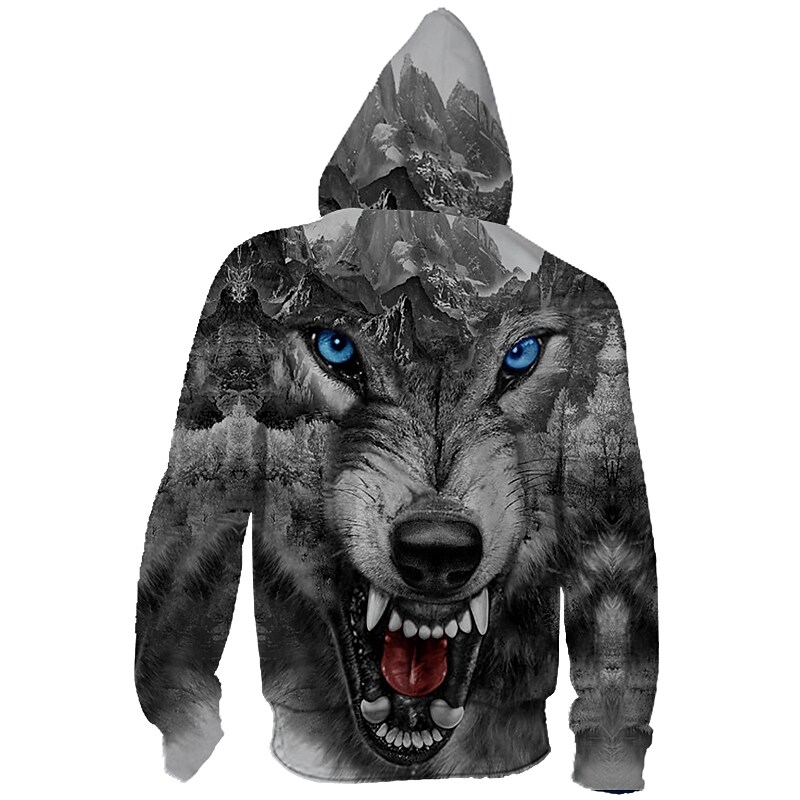 Men's Casual Outdoor Hooded Full Zip Pocket Long Sleeve Sweatshirt