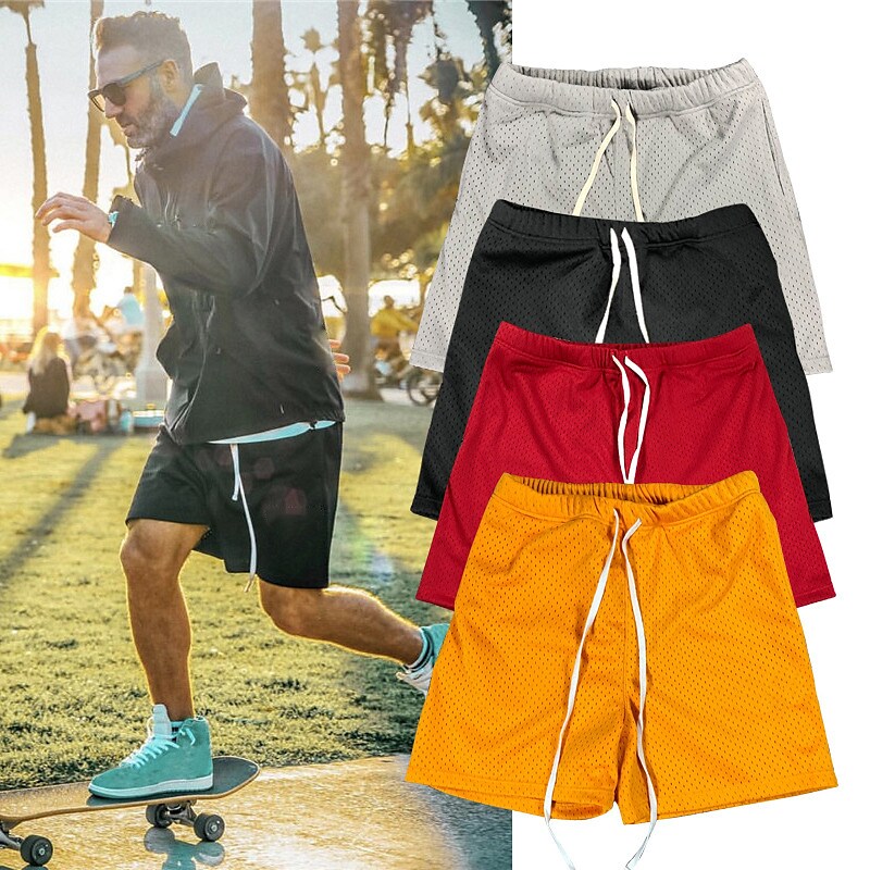 Men's Running Workout Shorts Drawstring Bottoms Activewear Breathable Quick Dry Running Jogging Sportswear 