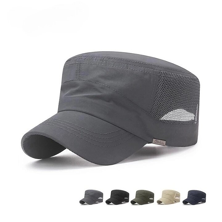 Women and Men's Cap Basic Everyday Outdoor Style Hat Trucker Dad Flat Top Adjustable Classic Mesh Breathable Baseball Cap
